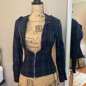 Corset zipup hoodie